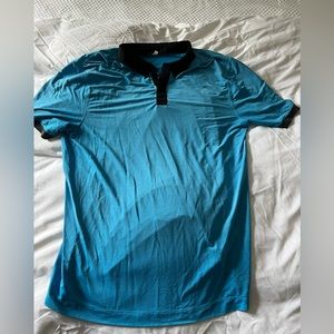 Lululemon Men's Polo Shirt Navy Blue Size L Performance Fabric Golf